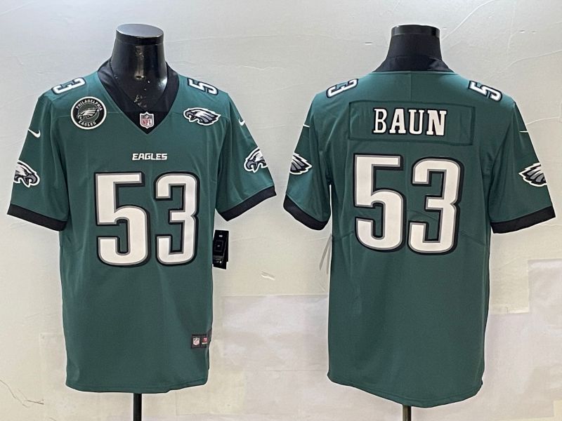 Men Philadelphia Eagles #53 Baun Green Second generation 2025 Nike Limited NFL Jersey style 6